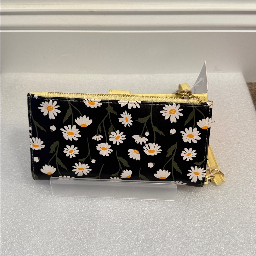 Betsey Johnson Black and Yellow Floral Wristlet - Picture 2 of 6